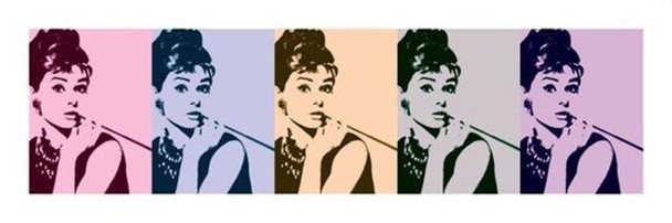 Audrey Hepburn Cigarello Color Poster 38x13 inch