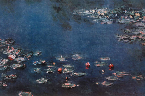 Claude Monet Water Lilies Nympheas 1906 Canvas French Impressionist Painting Cool Huge Large Giant Poster Art 36x54