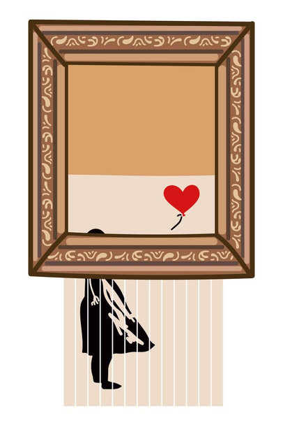 Shredded Banksy Girl With Balloon Funny Art Banksy Canvas Print Bansky Modern Art Grafitti Canvas Wall Art Street Art Prints Graffiti Wall Art Canvas Love Cool Wall Art Print Poster 24x36