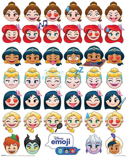 Disney Character Princess Emotions Cute Kids Room Cool Wall Art Print Poster 24x36