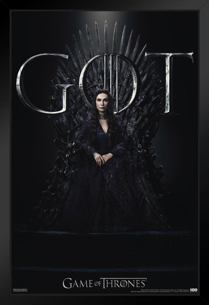 Game of Thrones Melisandre Iron Throne Season 8 Black Wood Framed Art Poster 14x20