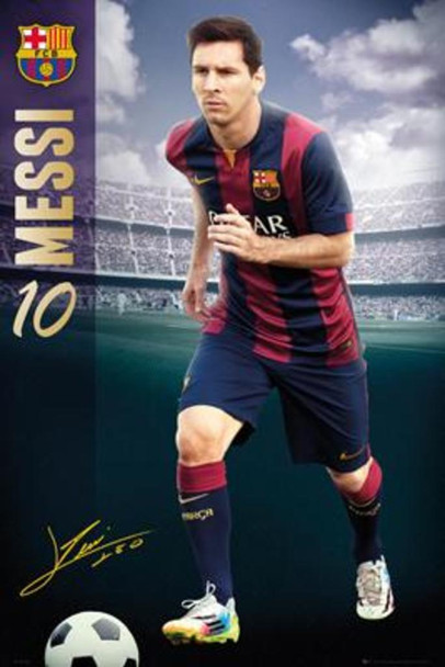 Lionel Messi FC Barcelona 2014 2015 Soccer Sports Cool Wall Decor Art Print Poster 24x36