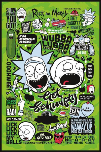 Rick and Morty Quotes Funny Cool Wall Decor Art Print Poster 24x36