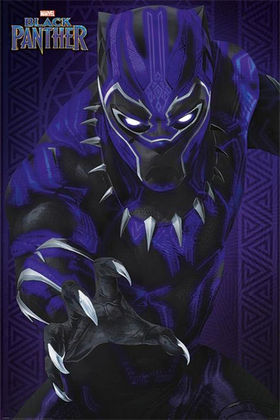 Black Panther Glow Marvel Comics Cool Wall Decor Art Print Poster 24x36