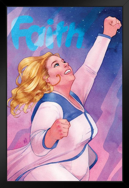 Faith Herbert Zephyr Flying Valiant Comics Black Wood Framed Art Poster 14x20