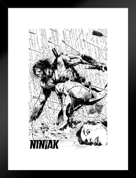 Ninjak Mono Valiant Comics Matted Framed Wall Art Print 20x26 inch