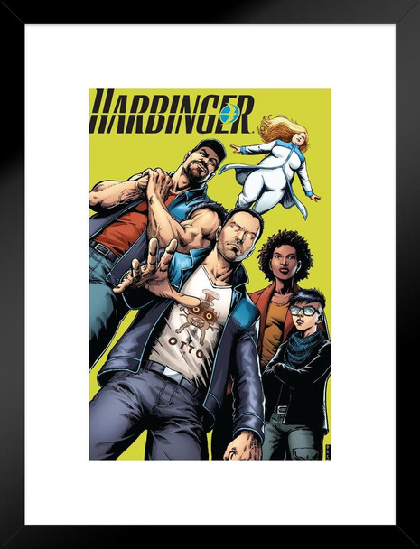 Harbinger Group Cover Art Valiant Comics Matted Framed Wall Art Print 20x26 inch