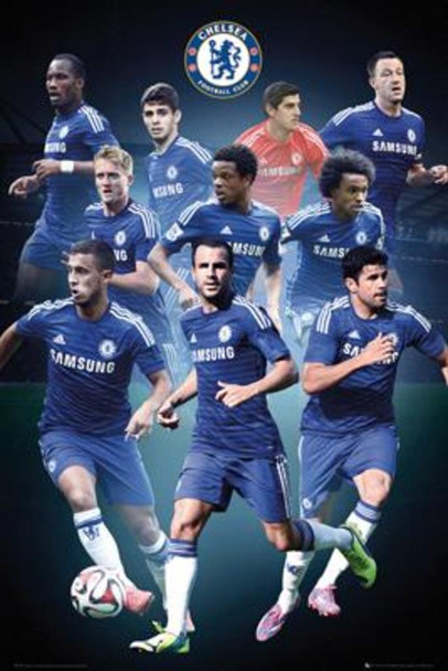 Chelsea FC Collage Players Soccer Sports Cool Wall Decor Art Print Poster 24x36