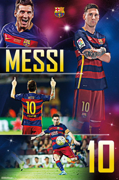 FC Barcelona Lionel Messi 2016 Soccer Sports Cool Wall Decor Art Print Poster 24x36