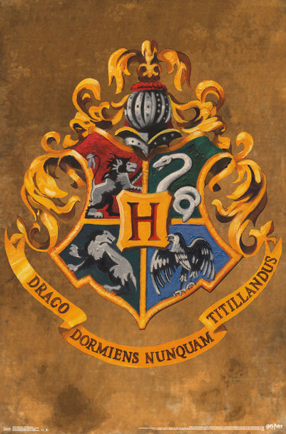 Harry Potter Hogwarts Crest Movie Poster 22x34
