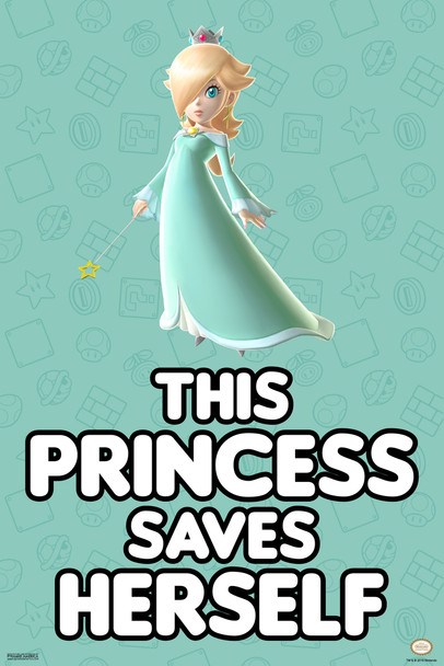 This Princess Saves Herself Rosalina Mario Bros Cool Wall Decor Art Print Poster 12x18