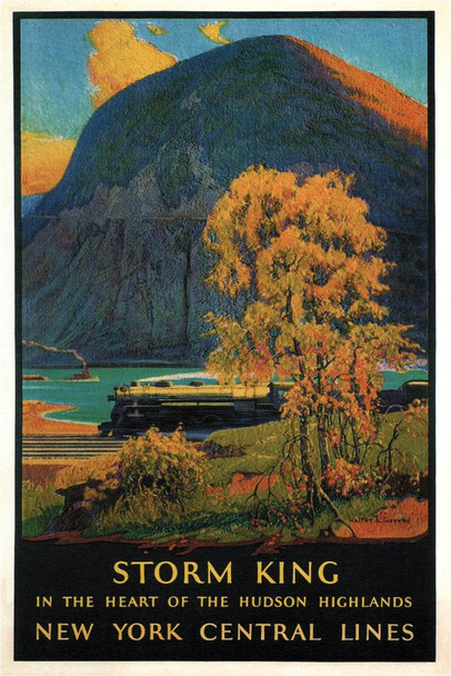 Storm King Hudson Higlands New York Central Lines Railway Vintage Travel Cool Wall Decor Art Print Poster 24x36