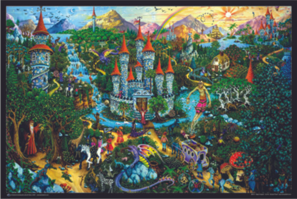 Magical Kingdom By Michael Fishel Castle Fantasy Cool Wall Decor Art Print Poster 36x24