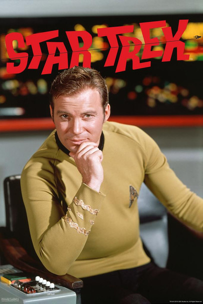 Star Trek Captain Kirk Portrait TV Show Laminated Dry Erase Sign Poster 12x18