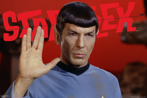 Star Trek Spock Vulcan Salute TV Show Laminated Dry Erase Sign Poster 18x12
