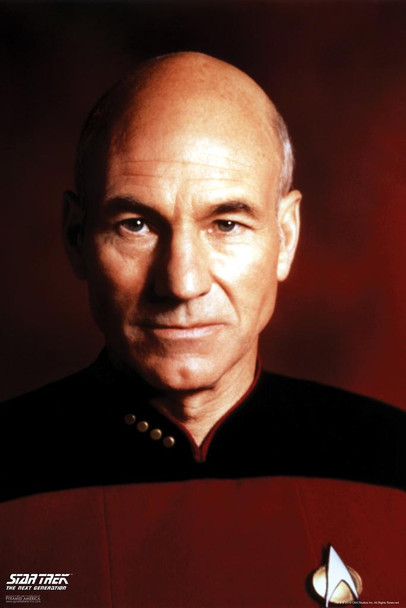 Star Trek The Next Generation Picard Portrait TV Show Laminated Dry Erase Sign Poster 12x18