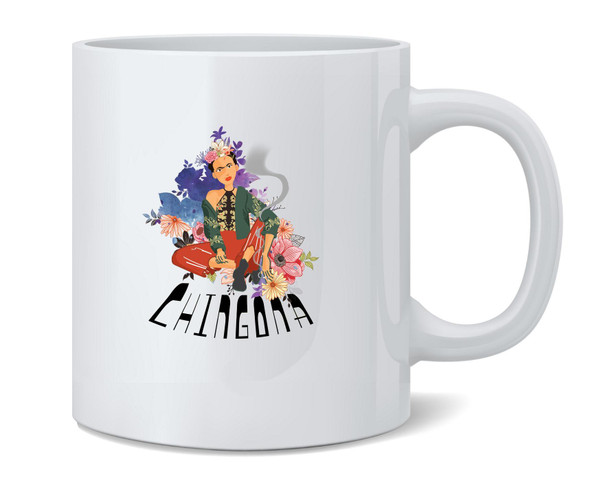 Chingona Frida Cinco de Mayo Ceramic Coffee Mug Tea Cup Fun Novelty Gift 12 oz