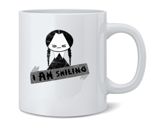 I AM Smiling Funny Goth Ceramic Coffee Mug Tea Cup Fun Novelty Gift 12 oz
