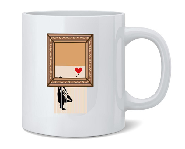 Shredded Banksy Girl With Balloon Funny Art Coffee Mug 12oz