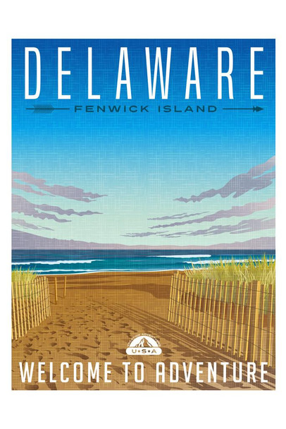 Delaware Fenwick Island Summer Beach Sand Dunes Atlantic Ocean Travel Cool Huge Large Giant Poster Art 36x54