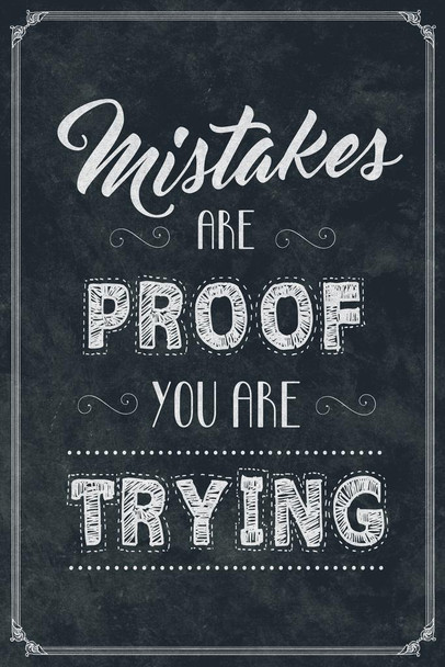 Laminated Growth Mindset Mistakes Poster For Classroom Decoration Motivational Class Rules Chalkboard Theme Poster Dry Erase Wall Art 24x36