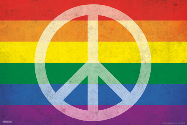 Pride and Peace Flag Cool Wall Decor Art Print Poster 12x18