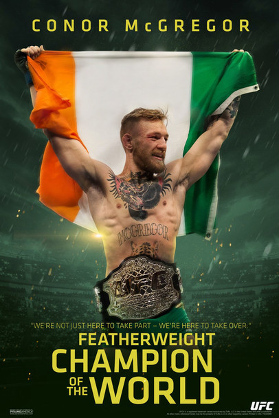 Official UFC Conor McGregor Champ Sports Cool Wall Decor Art Print Poster 12x18