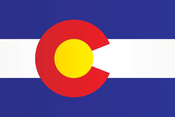 Laminated Colorado State Flag Poster Dry Erase Sign 24x36