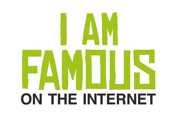 Laminated I Am Famous On The Internet White Poster Dry Erase Sign 24x36