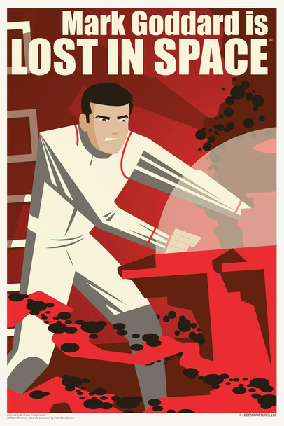 Laminated Mark Goddard is Lost In Space by Juan Ortiz Art Print Cool Wall Art Poster Dry Erase Wall Art 24x36