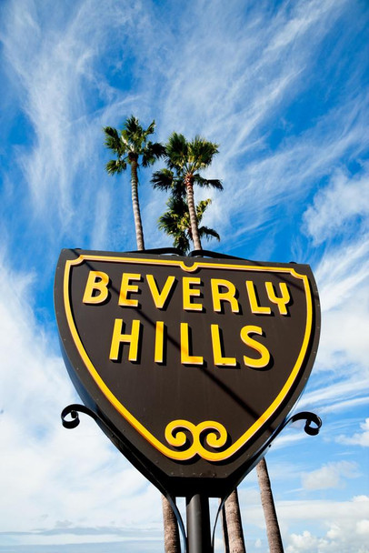 Laminated Beverly Hills California Coat of Arms Photo Art Print Cool Wall Art Poster Dry Erase Sign 24x36