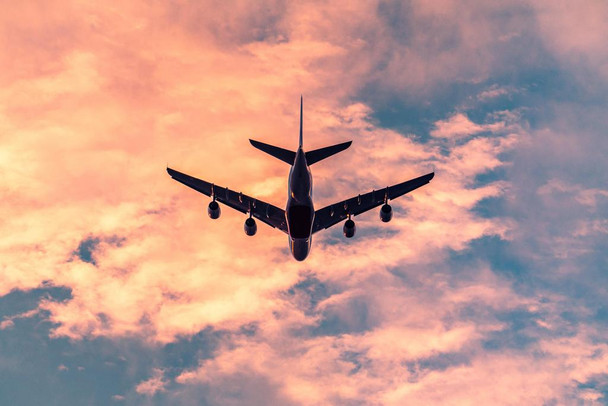 Laminated Overhead Shot of Airbus A380 Flying Mid Air Photo Photograph Poster Dry Erase Sign 36x24