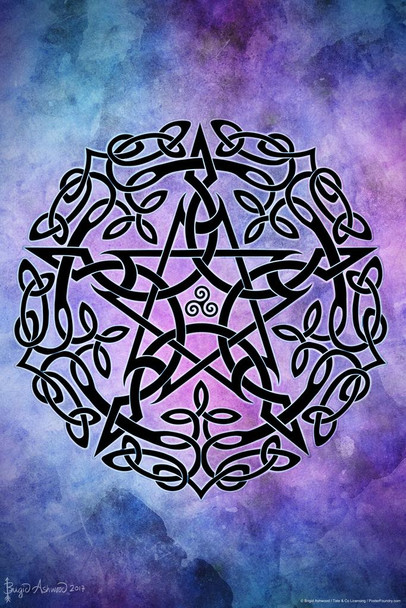 Laminated Mystic Pentacle by Brigid Ashwood Art Print Poster Dry Erase Wall Art 24x36