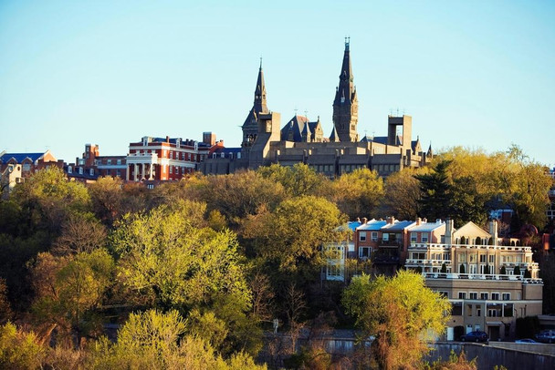 Laminated Georgetown University Campus Washington DC Photo Photograph Poster Dry Erase Wall Art 36x24