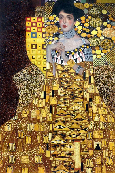 Laminated Gustav Klimt Portrait of Mrs Adele Blochbauer Art Nouveau Prints and Posters Gustav Klimt Canvas Wall Art Fine Art Wall Decor Women Landscape Abstract Painting Poster Dry Erase Sign 24x36