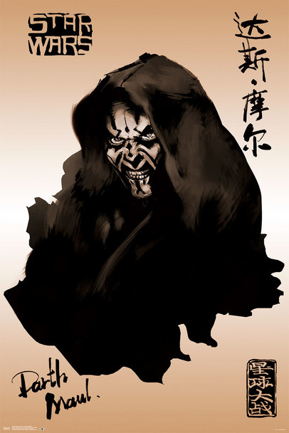 Star Wars Darth Maul Painting Movie Poster 24x36 inch