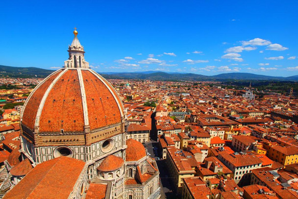 Laminated Cathedral of Saint Mary of the Flower Florence Italy Photo Photograph Poster Dry Erase Sign 36x24