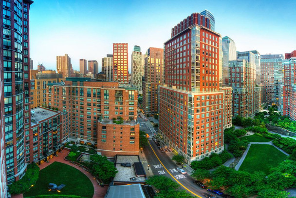 Laminated Battery Park City Panorama Lower Manhattan New York City NYC Photo Photograph Poster Dry Erase Sign 36x24