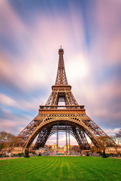 Laminated The Eiffel Tower Paris France Photo Photograph Poster Dry Erase Sign 24x36