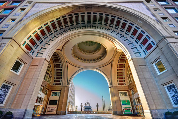 Laminated Historic Rowes Wharf Harbor Boston Massachusetts Photo Photograph Poster Dry Erase Wall Art 36x24