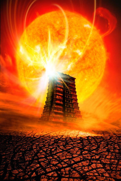 Laminated End of the World Futuristic Conceptual Image Poster Dry Erase Wall Art 24x36