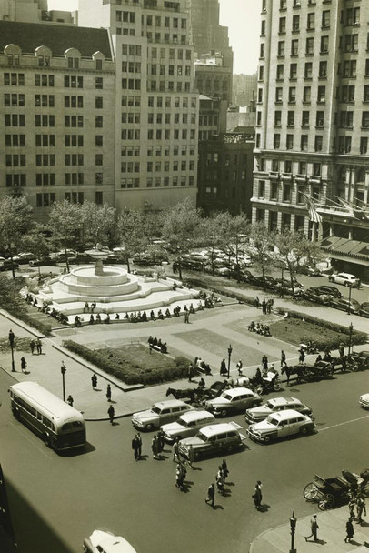 Laminated Pulitzer Fountain Grand Army Plaza New York City Photo Photograph Poster Dry Erase Sign 24x36