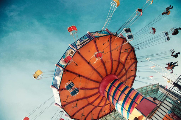 Laminated Saturday in the Park Navy Pier Swingers Chicago Photo Photograph Poster Dry Erase Wall Art 36x24