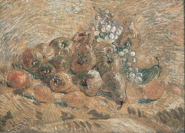 Laminated Vincent Van Gogh Quinces Lemons Pears And Grapes 1887 Oil On Canvas Still Life Art Poster Dry Erase Sign 24x36
