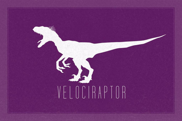 Laminated Dinosaur Velociraptor Purple Dinosaur Poster For Kids Room Dino Pictures Bedroom Dinosaur Decor Dinosaur Pictures For Wall Dinosaur Wall Art Prints for Walls Poster Dry Erase Sign 36x24