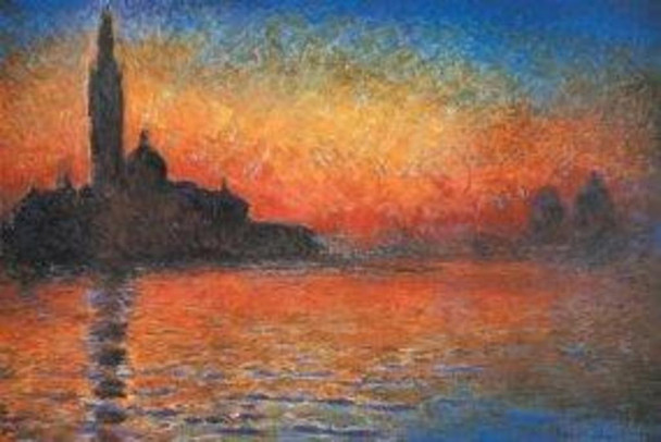 Claude Monet Sunset In Venice Cool Wall Decor Art Print Poster 28x20