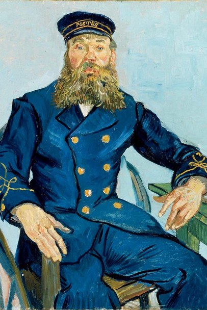Laminated Vincent Van Gogh Seated Portrait Of The Postman Joseph Roulin 1888 Oil On Canvas Painting Poster Dry Erase Sign 24x36