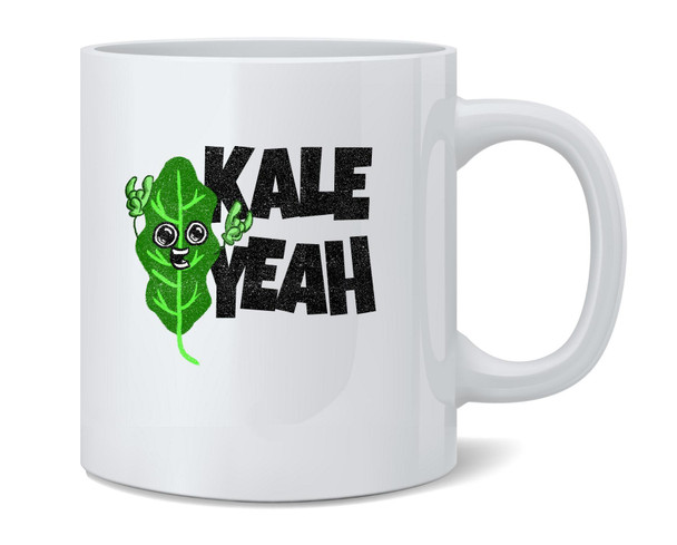 Kale Yeah! Funny Vegan Vegetarian Ceramic Coffee Mug Tea Cup Fun Novelty Gift 12 oz