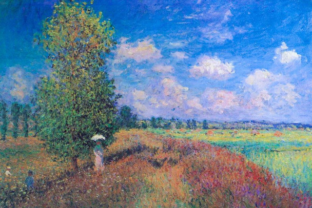 Laminated Claude Monet Summer Poppy Field 1875 Oil On Canvas French Impressionist Artist Art Poster Dry Erase Sign 24x36