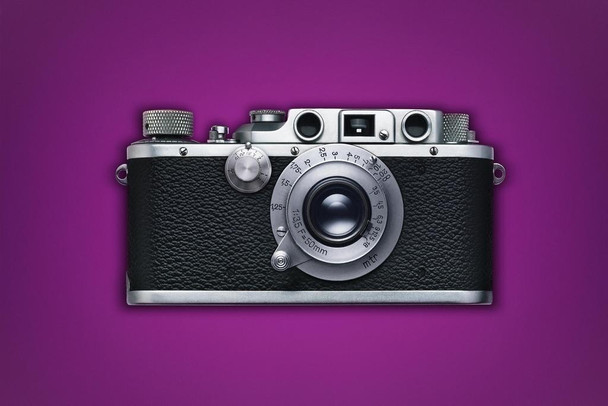 Laminated Old School Retro Camera Photo Photograph Poster Dry Erase Wall Art 36x24